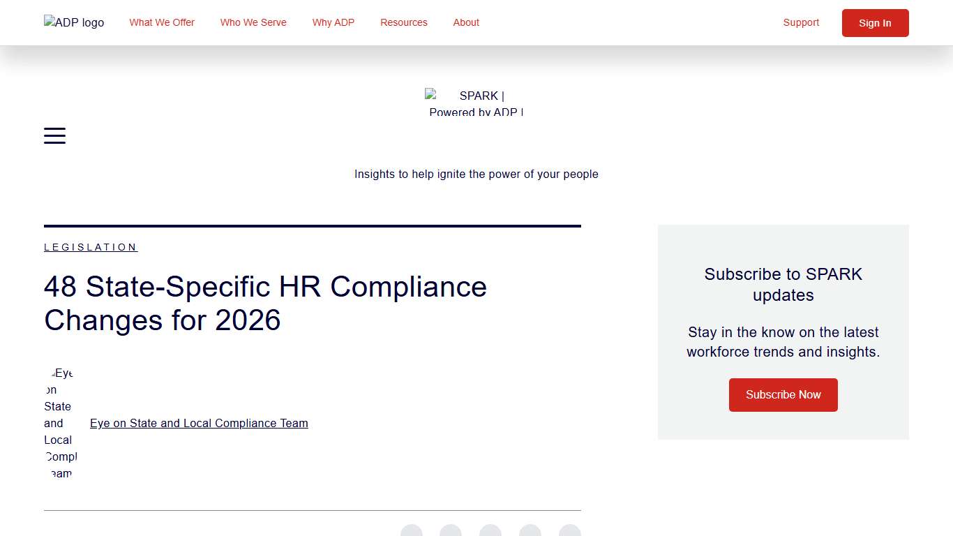 48 State-Specific HR Compliance Changes for 2026 SPARK Blog ADP